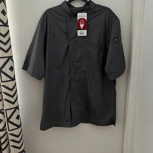 Chef Works VSSS-GBC-L Valais Chef Coat Gray Cool Vent Panels NWT L